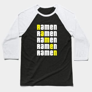 Funny Ramen Noodles Baseball T-Shirt